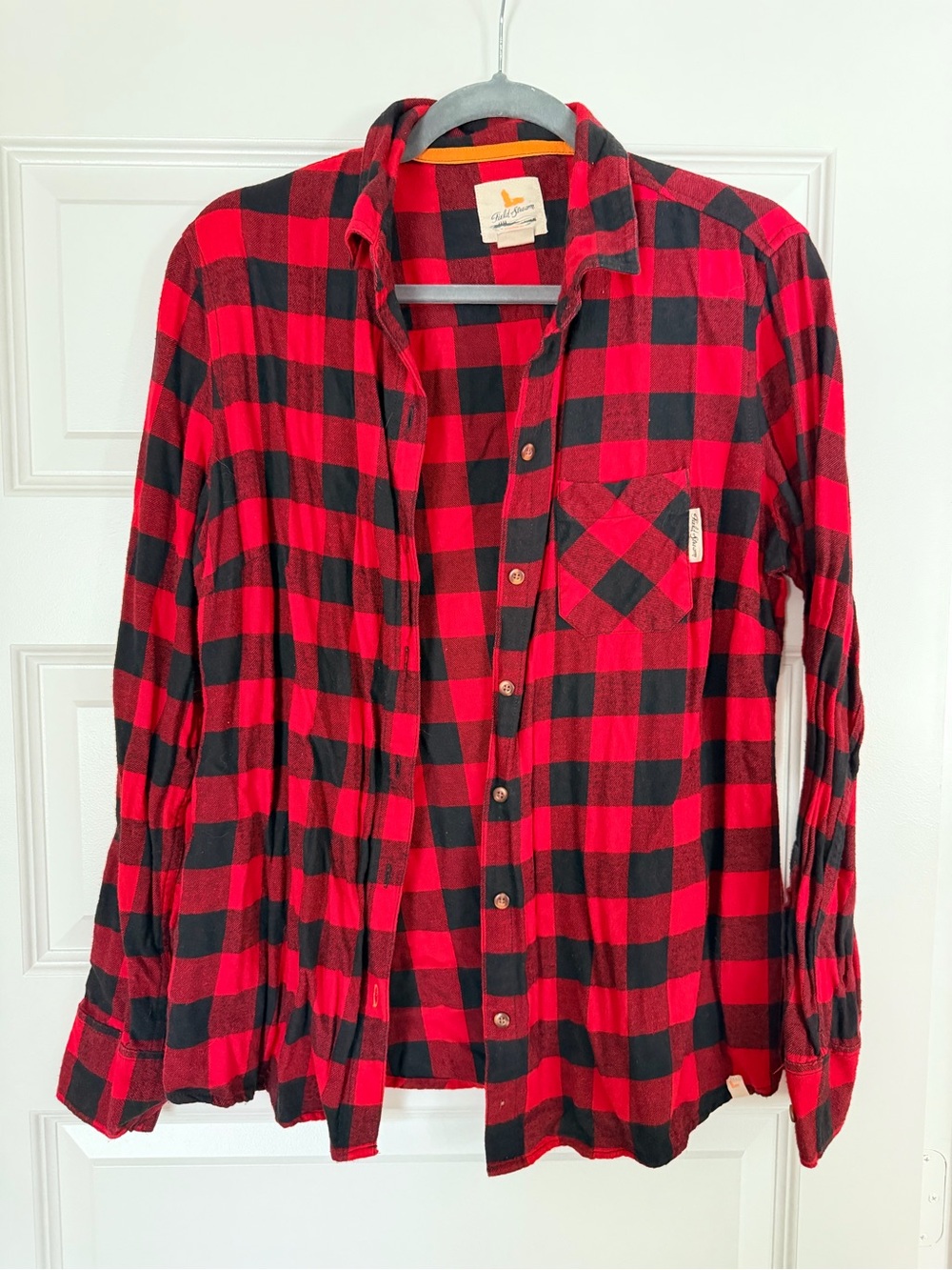 Field & Stream Red and Black Buffalo Plaid Button-Down Shirt